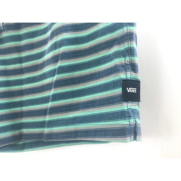 Men's Vans Four-Way Stretch green tan Striped Board Shorts 34 New - Picture 6 of 8